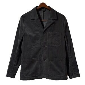 Corduroy Blazer Men US 40R Black  Sport Coat Suit Jacket Versatile Dark Academia